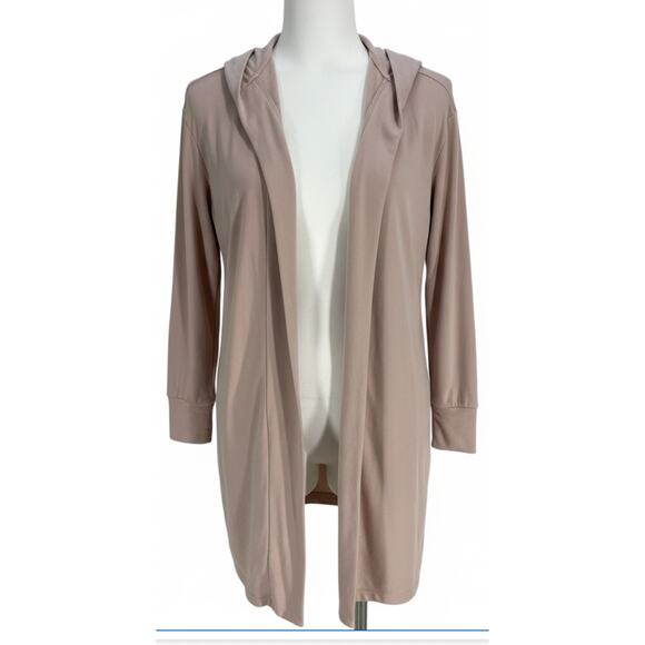 Daily Ritual Jacket Womens Size M Pink Open Front Hooded Viscose Loungewear - Picture 1 of 7